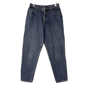 Brittania Easy Fit Petite Jeans Women 8P Blue VTG High Rise Tapered Cotton 90s